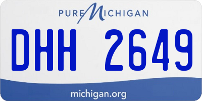 MI license plate DHH2649