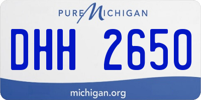 MI license plate DHH2650