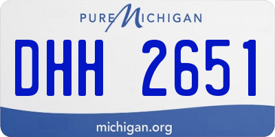 MI license plate DHH2651