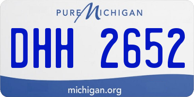 MI license plate DHH2652