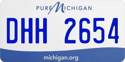 MI license plate DHH2654