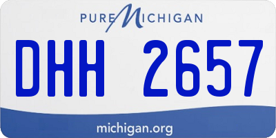 MI license plate DHH2657
