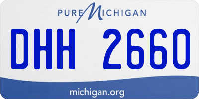 MI license plate DHH2660