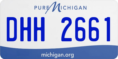 MI license plate DHH2661