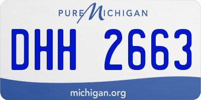 MI license plate DHH2663