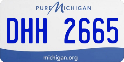 MI license plate DHH2665