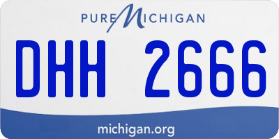MI license plate DHH2666