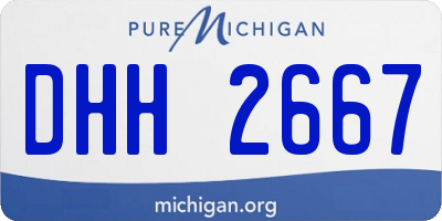 MI license plate DHH2667