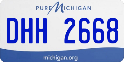 MI license plate DHH2668