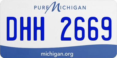 MI license plate DHH2669
