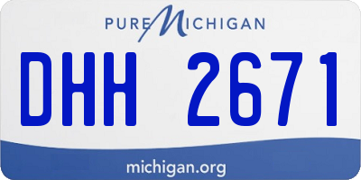 MI license plate DHH2671