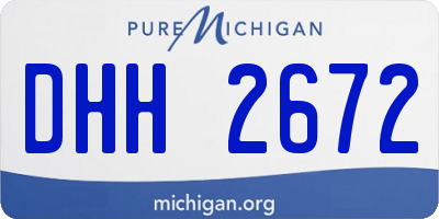 MI license plate DHH2672
