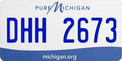 MI license plate DHH2673