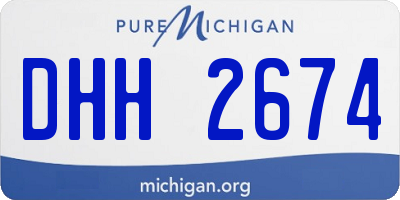 MI license plate DHH2674