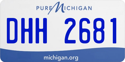 MI license plate DHH2681