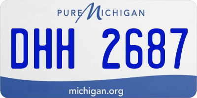 MI license plate DHH2687