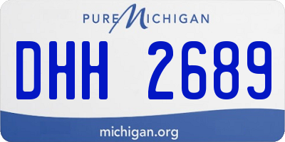 MI license plate DHH2689