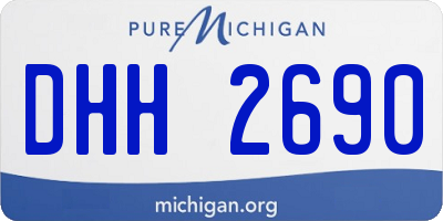 MI license plate DHH2690