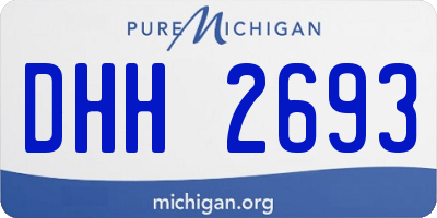 MI license plate DHH2693
