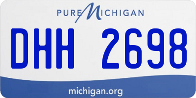 MI license plate DHH2698
