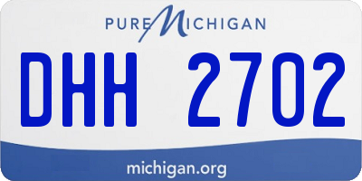MI license plate DHH2702