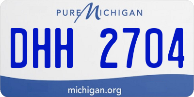 MI license plate DHH2704