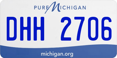 MI license plate DHH2706
