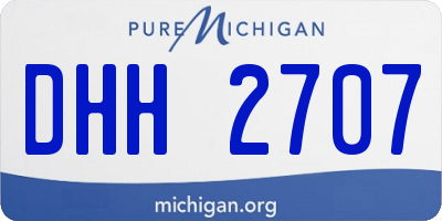 MI license plate DHH2707