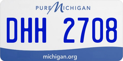 MI license plate DHH2708