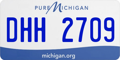 MI license plate DHH2709