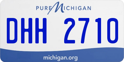 MI license plate DHH2710