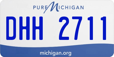 MI license plate DHH2711