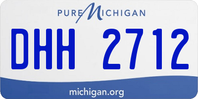 MI license plate DHH2712