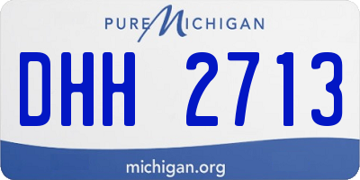 MI license plate DHH2713