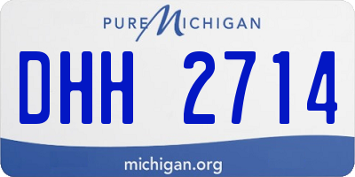 MI license plate DHH2714