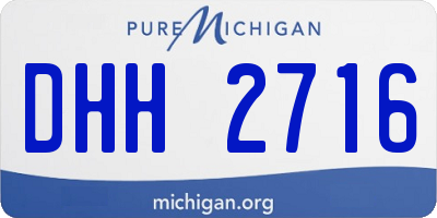 MI license plate DHH2716