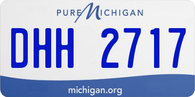 MI license plate DHH2717