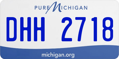 MI license plate DHH2718