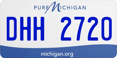 MI license plate DHH2720