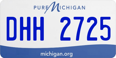 MI license plate DHH2725