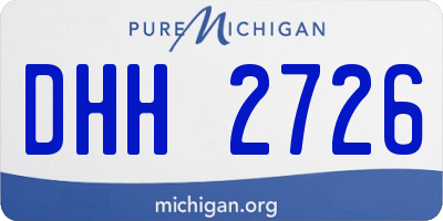 MI license plate DHH2726