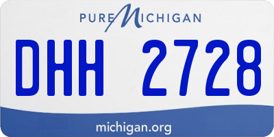 MI license plate DHH2728