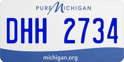 MI license plate DHH2734