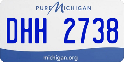 MI license plate DHH2738