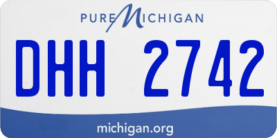 MI license plate DHH2742