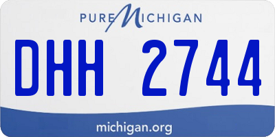 MI license plate DHH2744