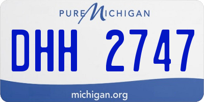 MI license plate DHH2747