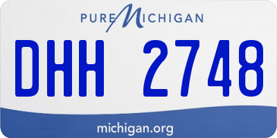 MI license plate DHH2748