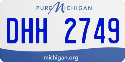 MI license plate DHH2749