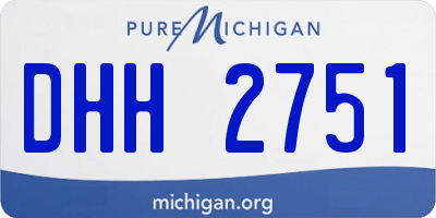 MI license plate DHH2751